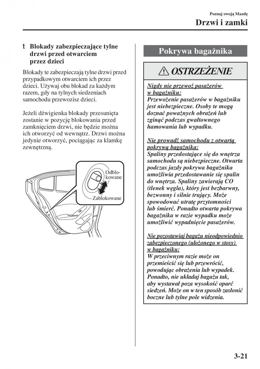 Mazda 3 III instrukcja obslugi / page 99