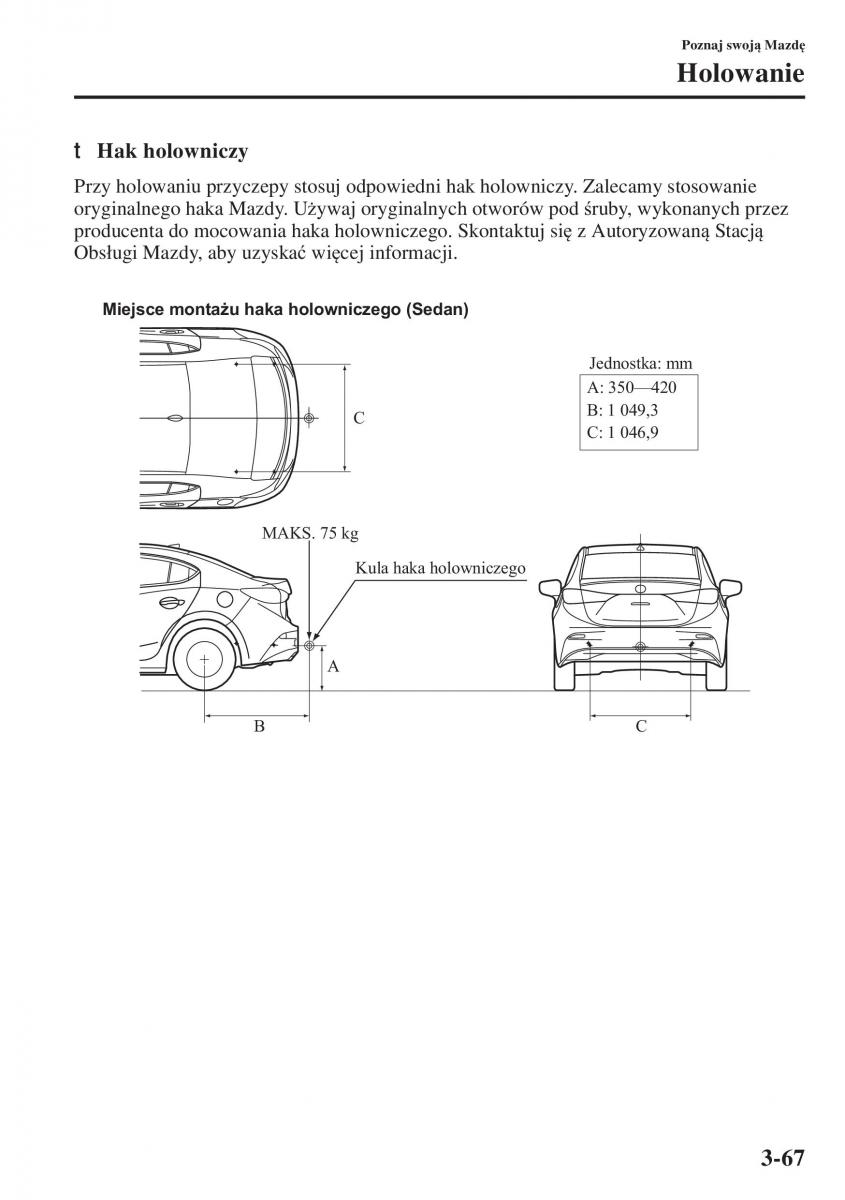 Mazda 3 III instrukcja obslugi / page 145