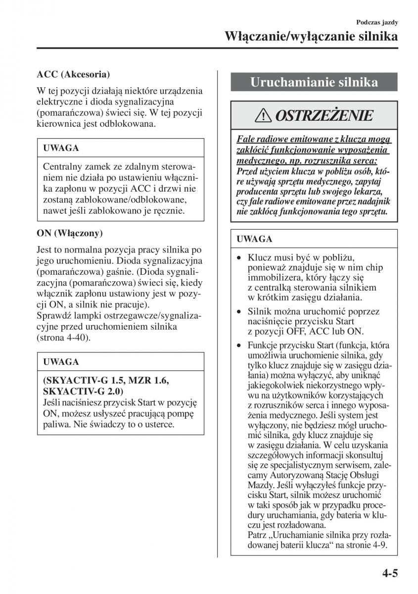 Mazda 3 III instrukcja obslugi / page 155