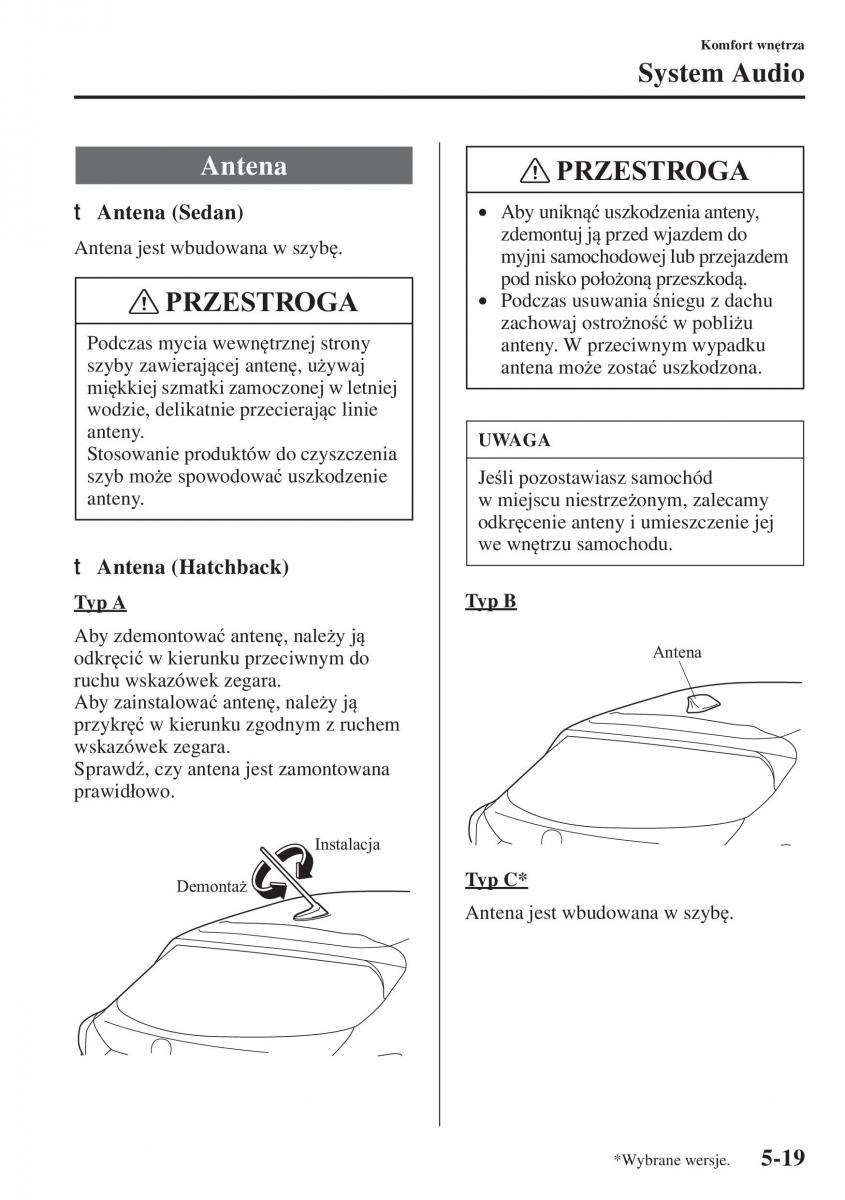 Mazda 3 III instrukcja obslugi / page 353