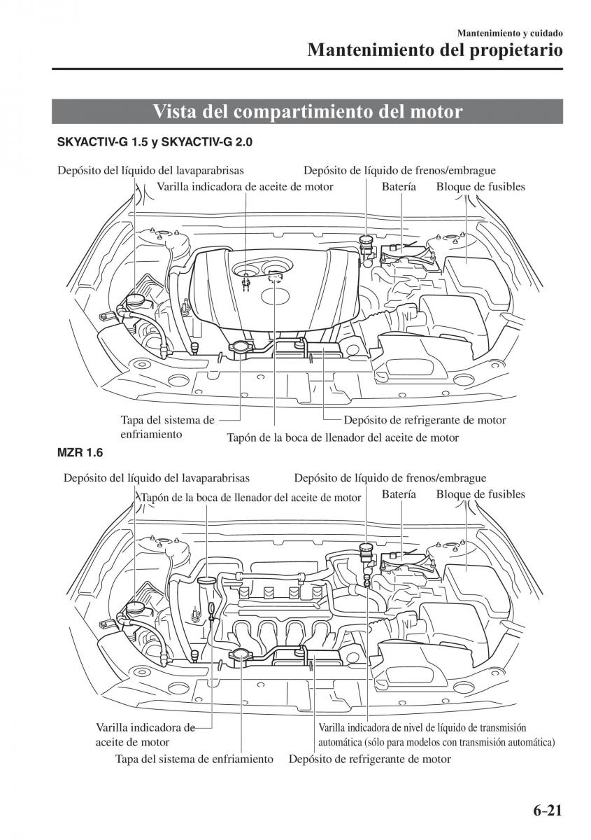 Mazda 3 III manual del propietario / page 551