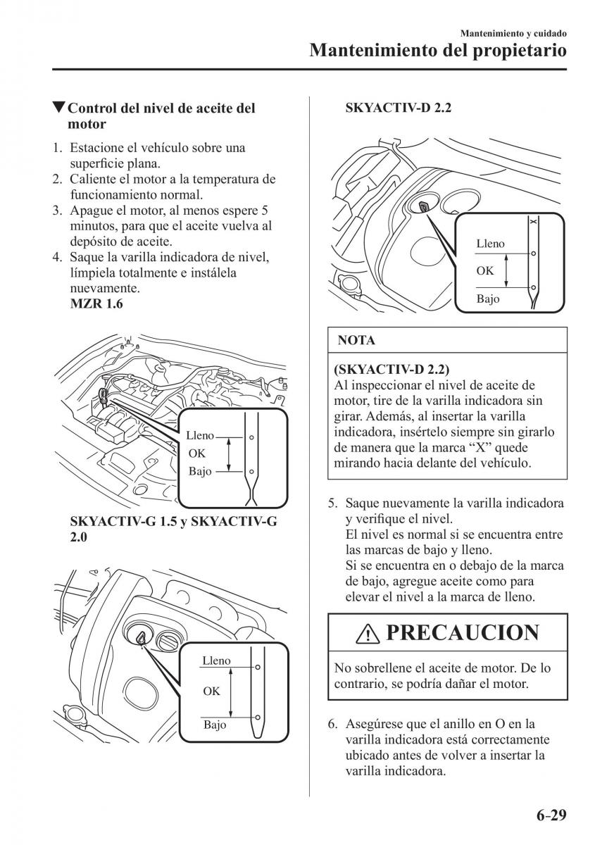 Mazda 3 III manual del propietario / page 559