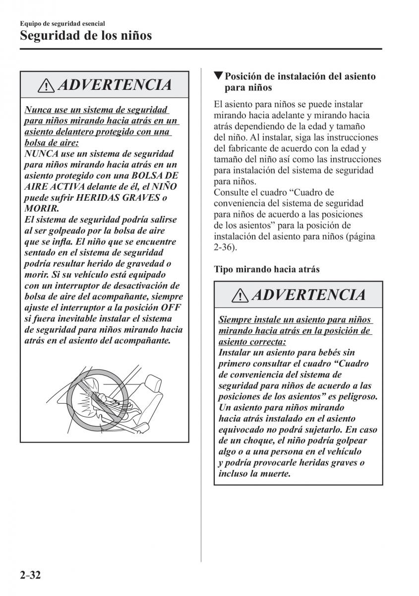 Mazda 3 III manual del propietario / page 56