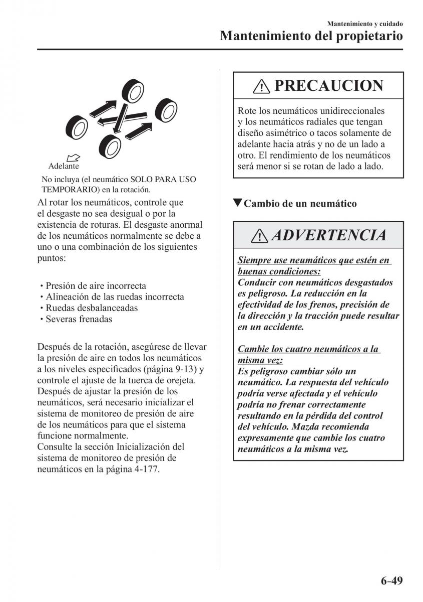 Mazda 3 III manual del propietario / page 579