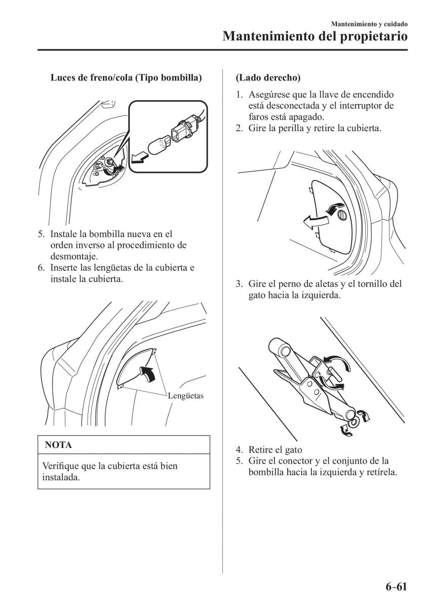 Mazda 3 III manual del propietario / page 591