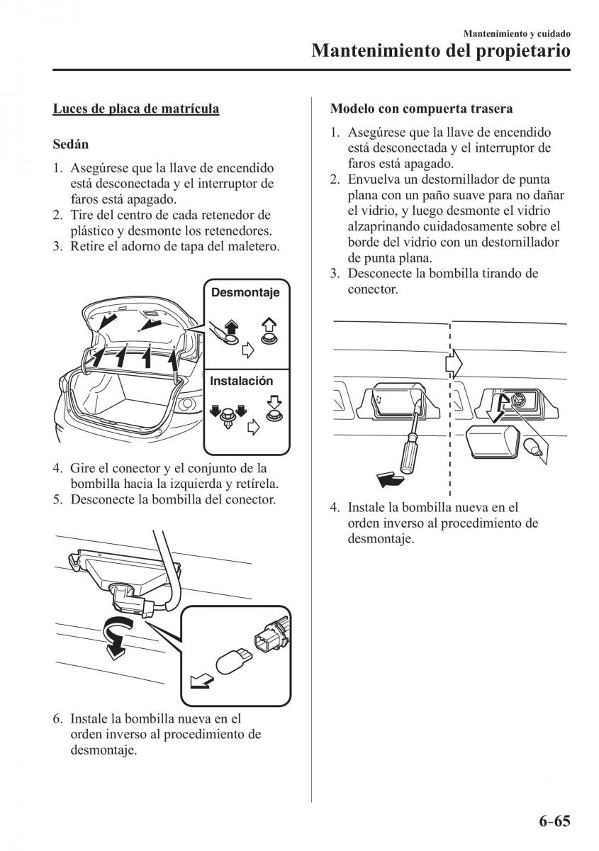 Mazda 3 III manual del propietario / page 595