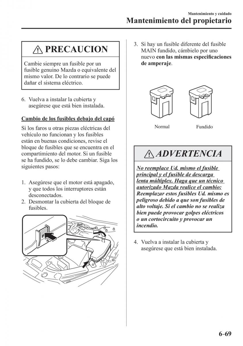 Mazda 3 III manual del propietario / page 599