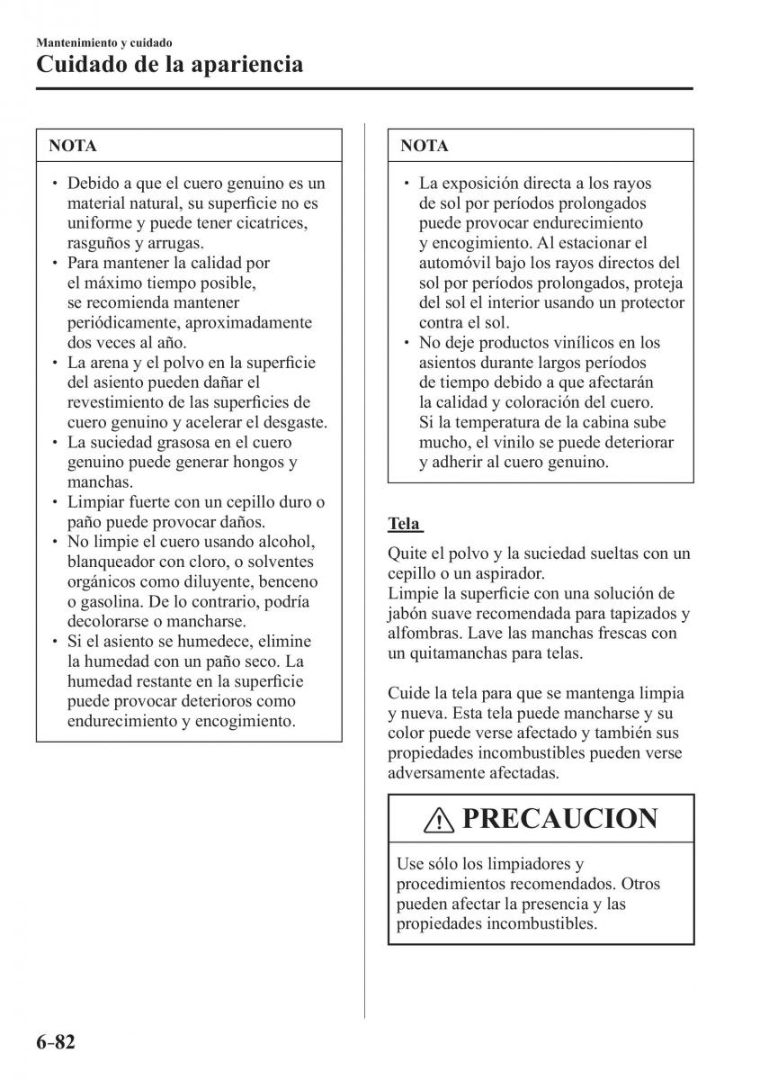 Mazda 3 III manual del propietario / page 612