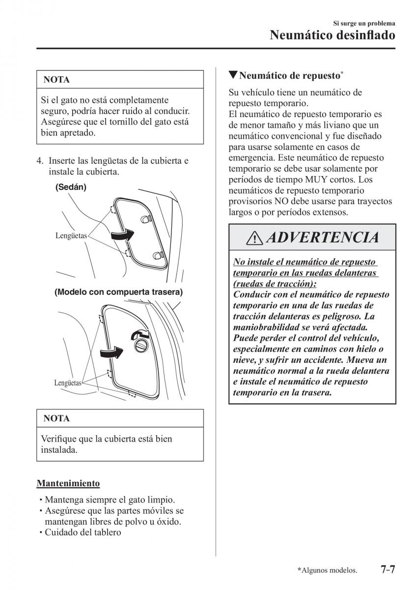 Mazda 3 III manual del propietario / page 621