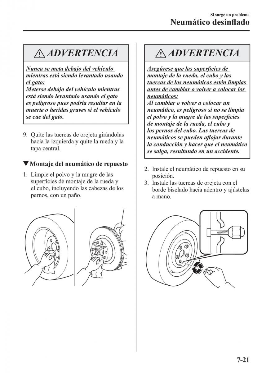 Mazda 3 III manual del propietario / page 635