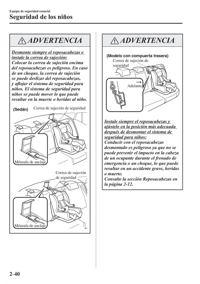 Mazda 3 III manual del propietario / page 64