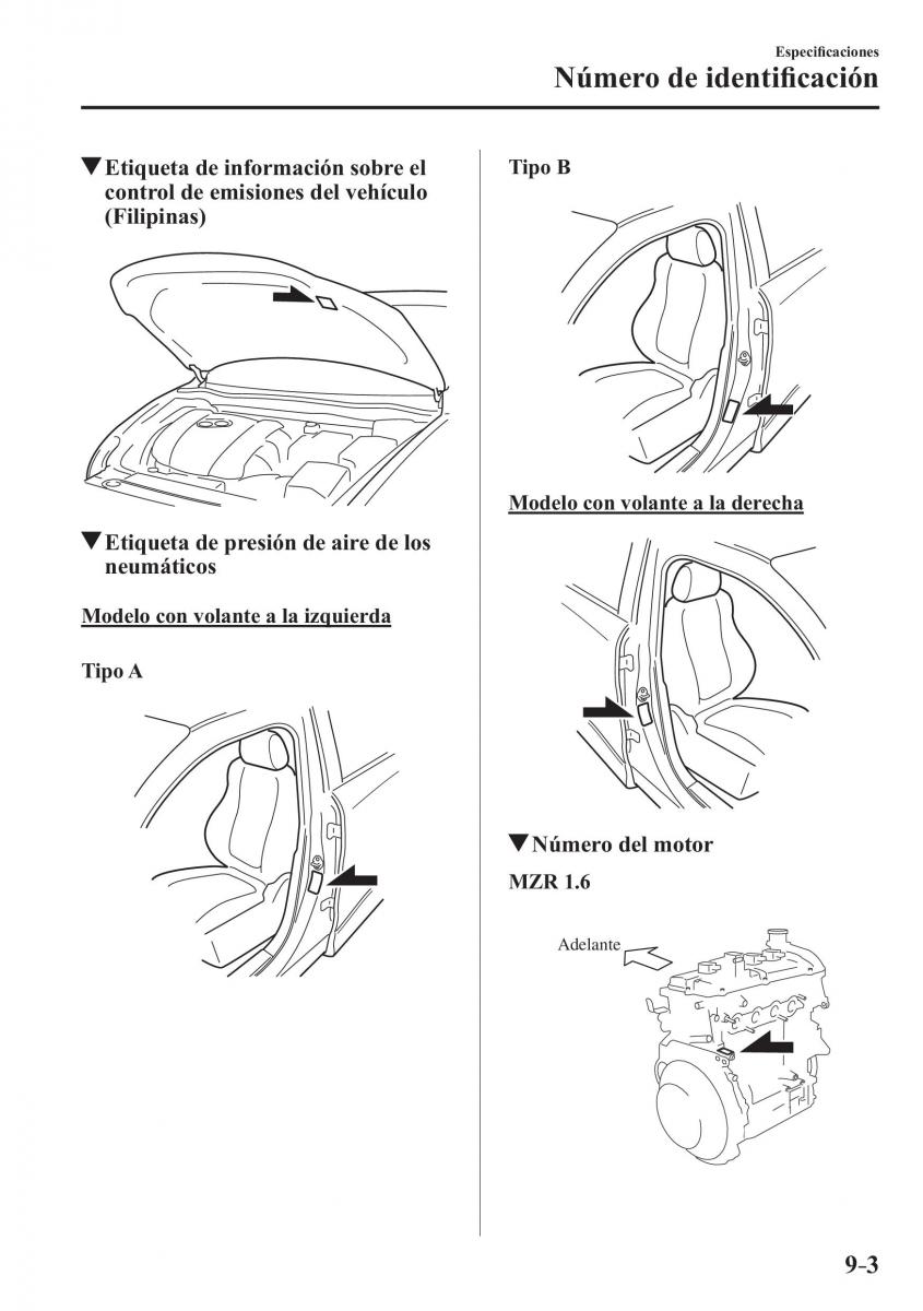 Mazda 3 III manual del propietario / page 701