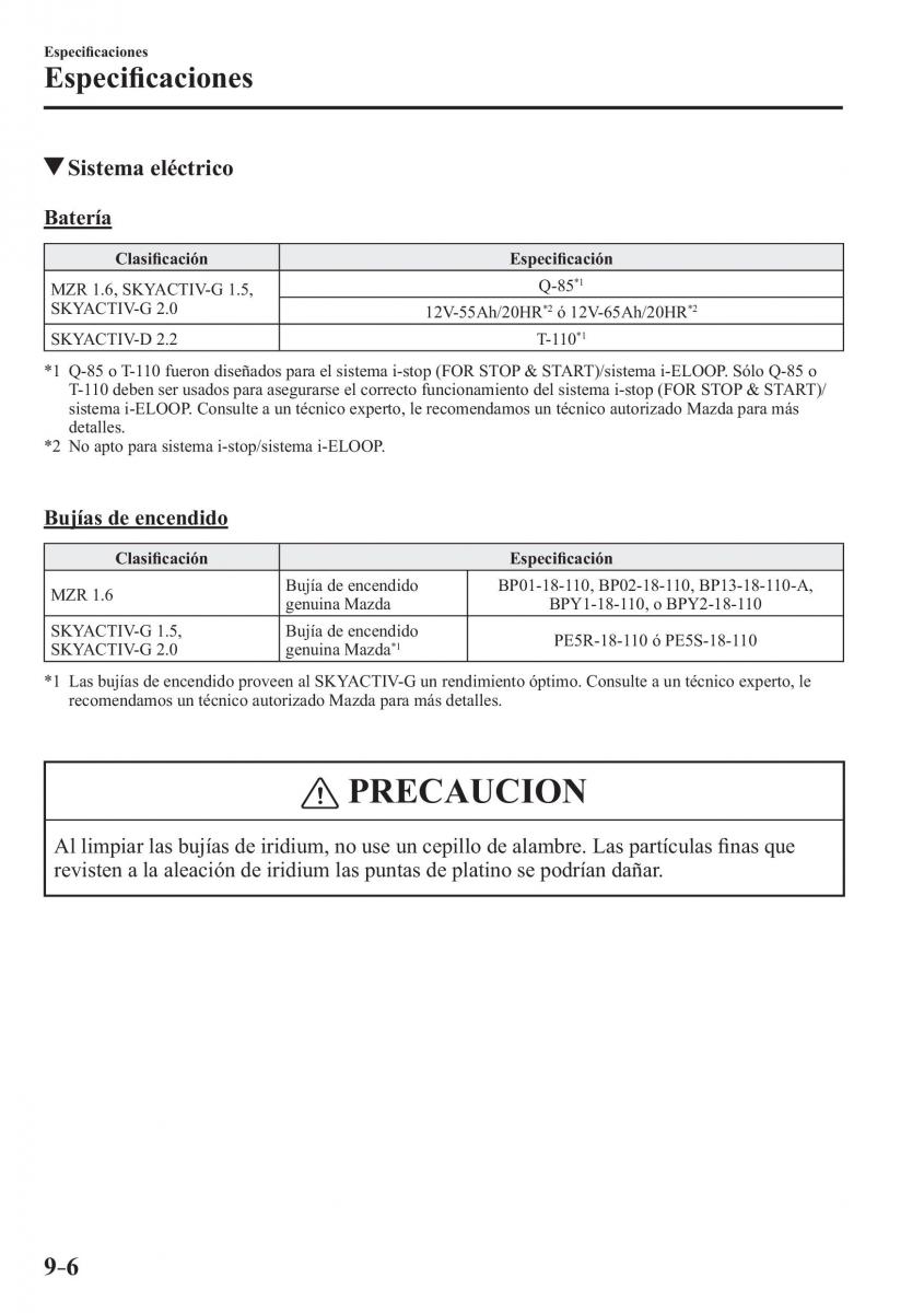 Mazda 3 III manual del propietario / page 704