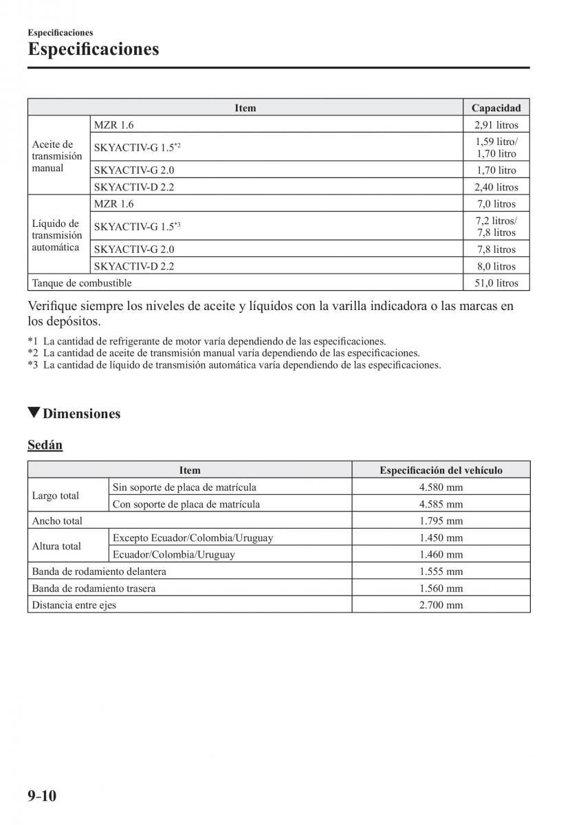 Mazda 3 III manual del propietario / page 708