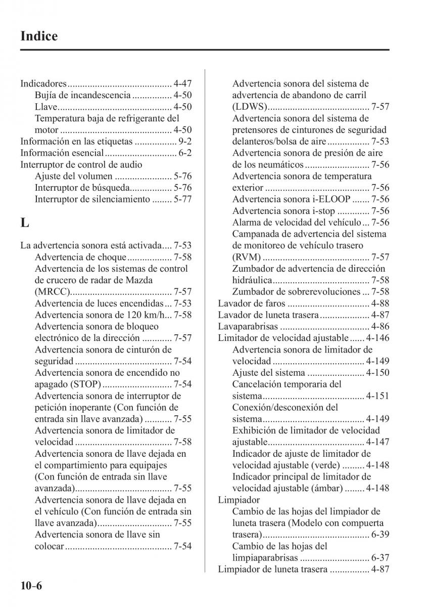 Mazda 3 III manual del propietario / page 728