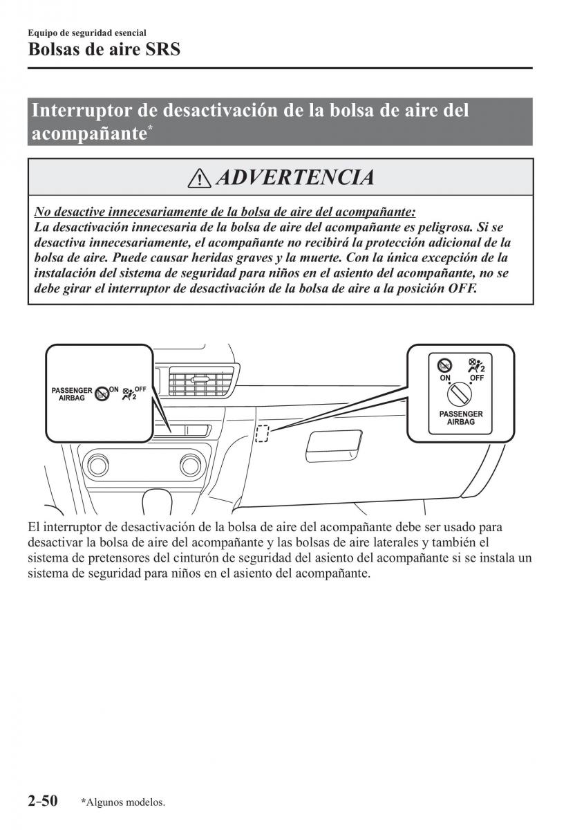 Mazda 3 III manual del propietario / page 74