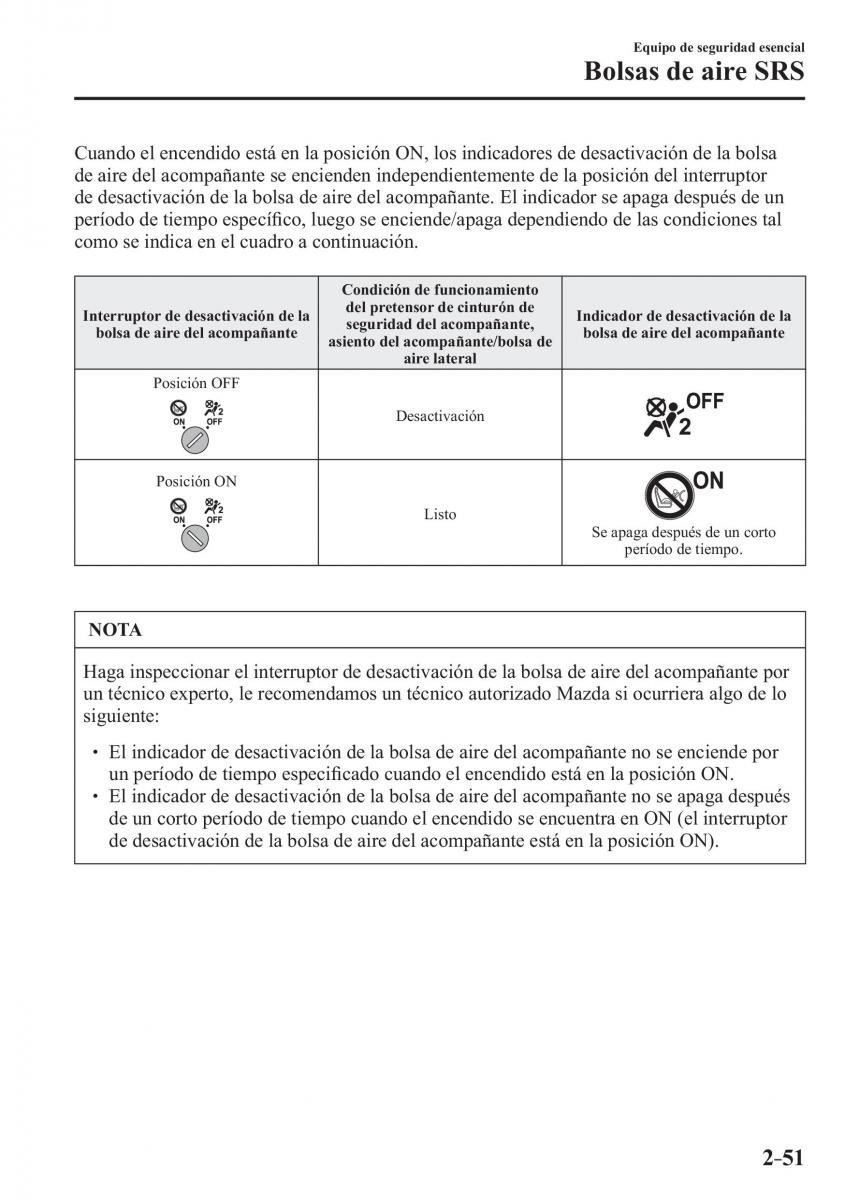 Mazda 3 III manual del propietario / page 75