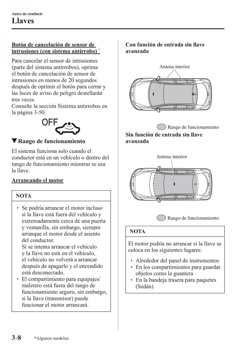 Mazda 3 III manual del propietario / page 92