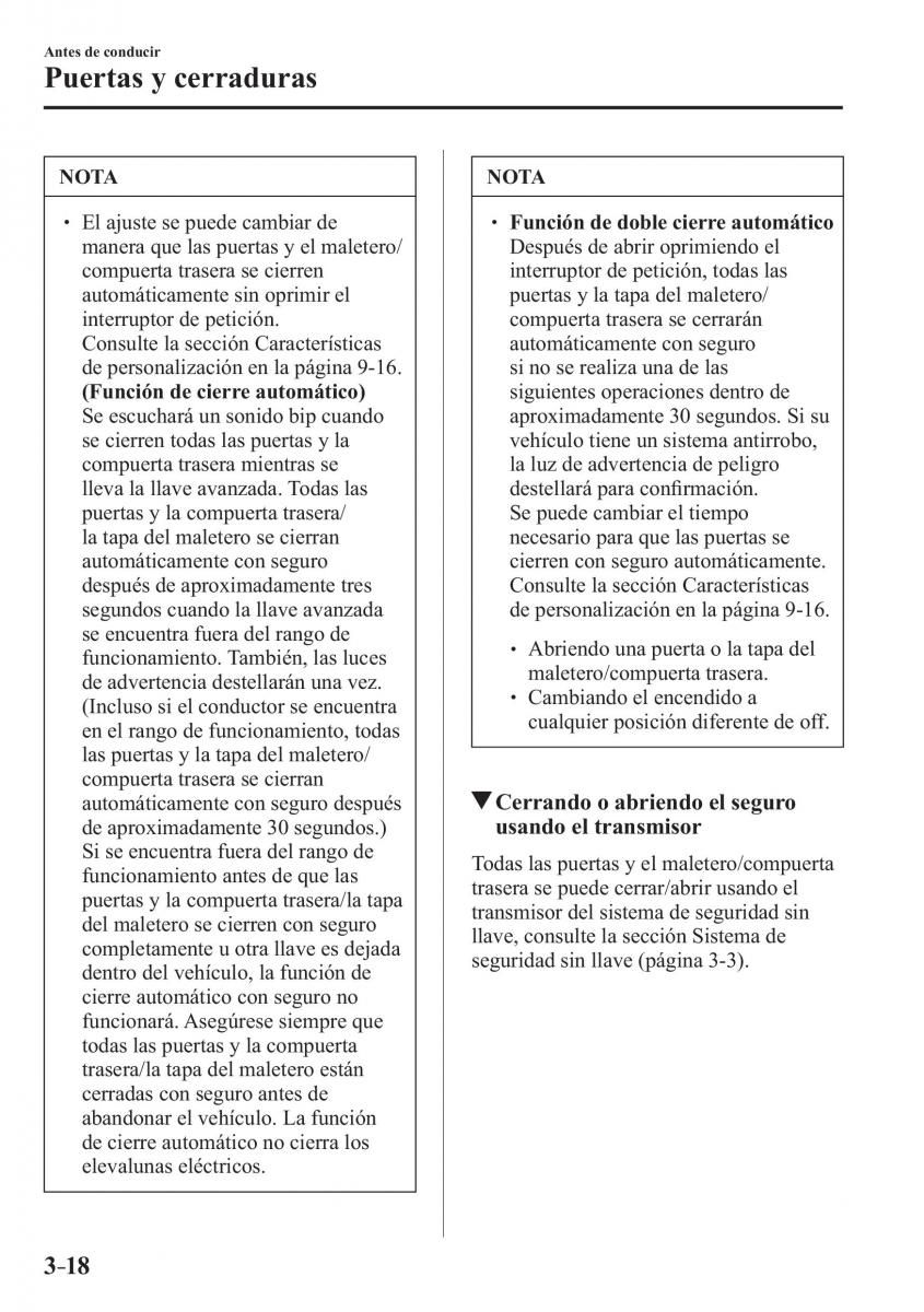 Mazda 3 III manual del propietario / page 102