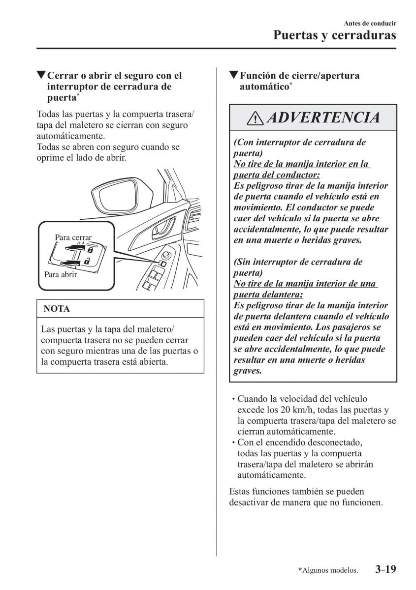 Mazda 3 III manual del propietario / page 103