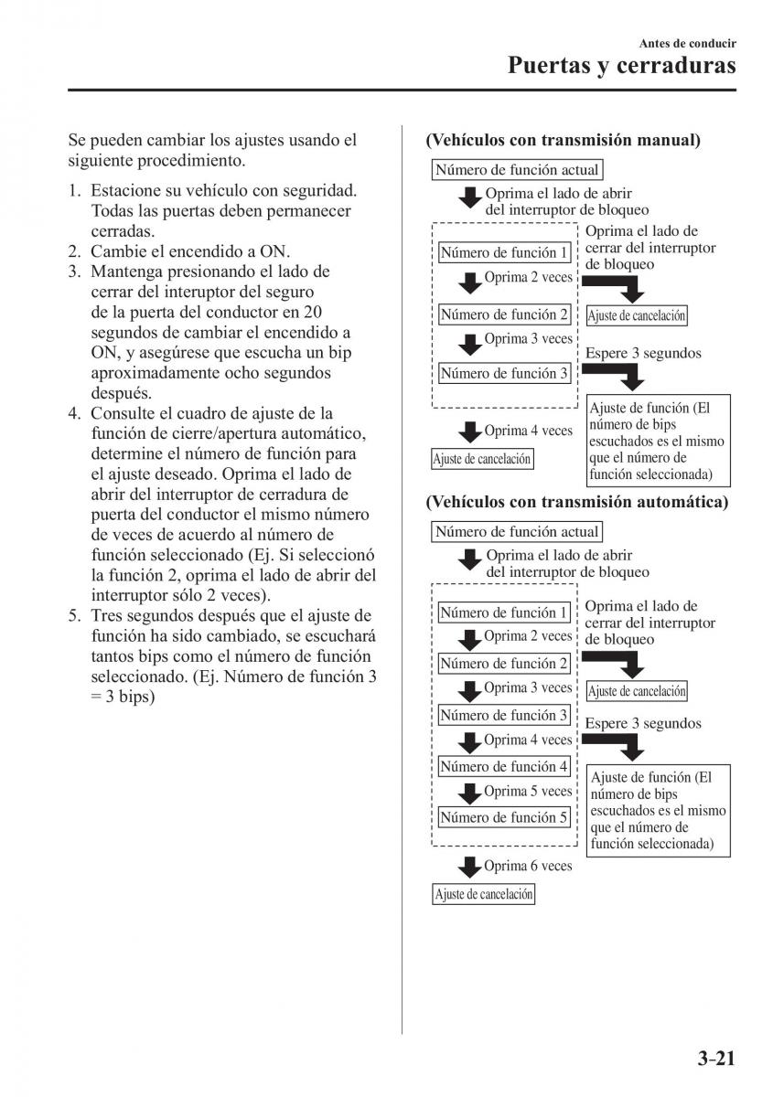 Mazda 3 III manual del propietario / page 105