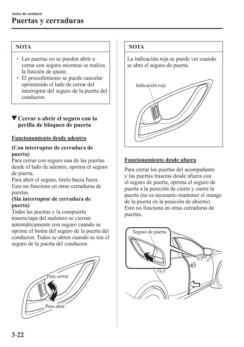 Mazda 3 III manual del propietario / page 106