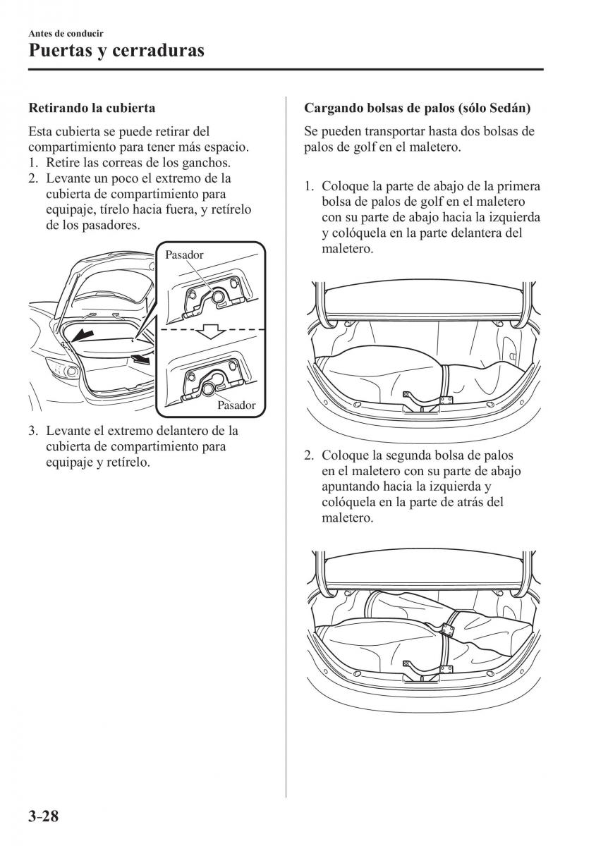 Mazda 3 III manual del propietario / page 112