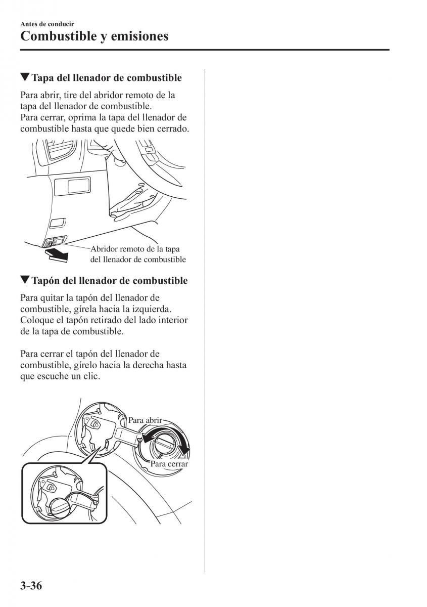 Mazda 3 III manual del propietario / page 120