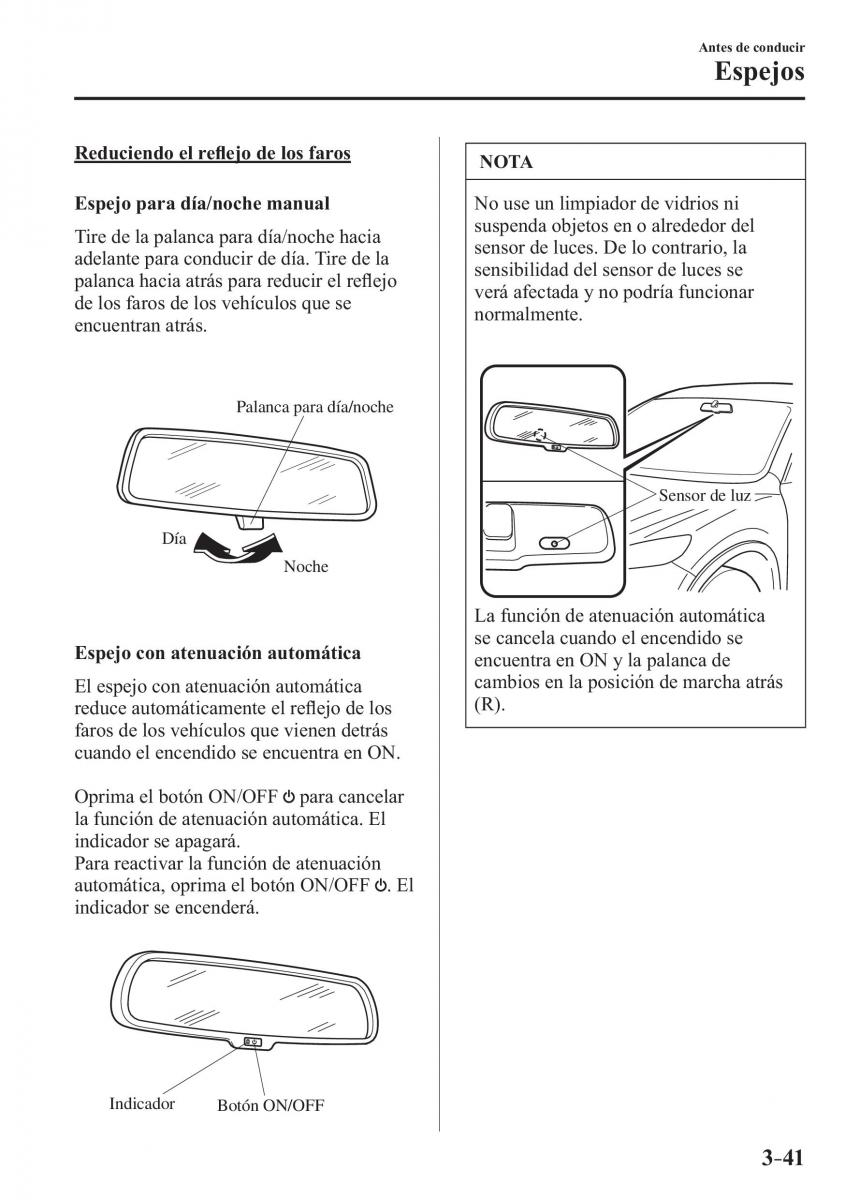 Mazda 3 III manual del propietario / page 125