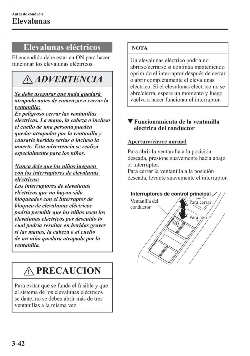 Mazda 3 III manual del propietario / page 126