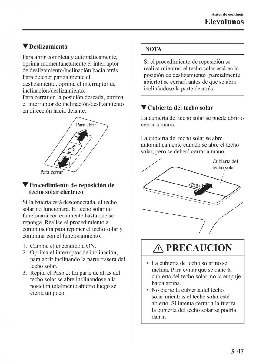 Mazda 3 III manual del propietario / page 131