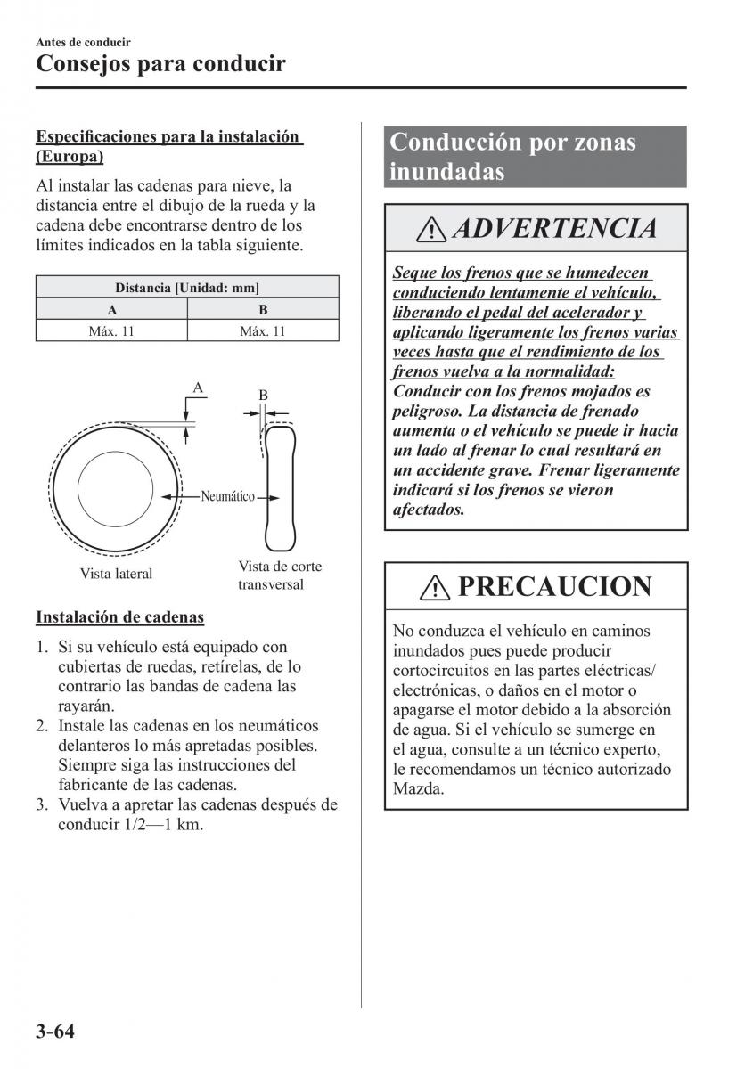 Mazda 3 III manual del propietario / page 148