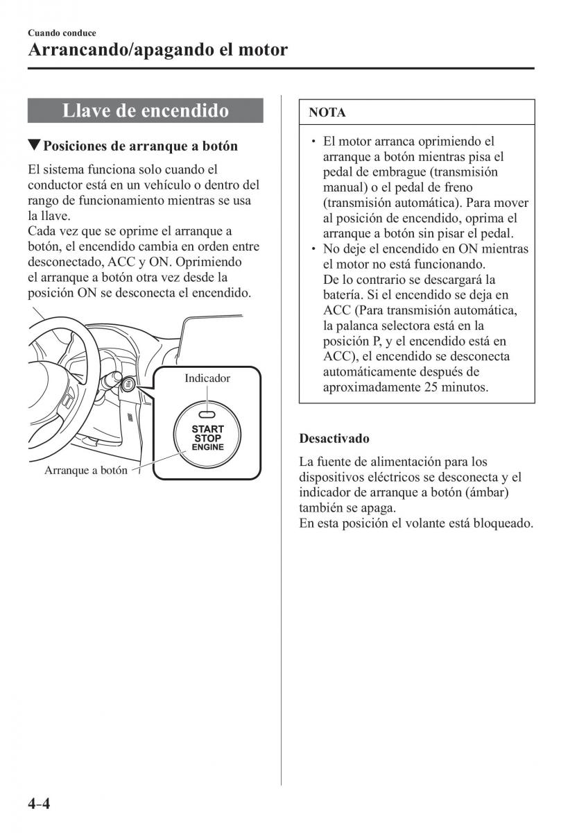 Mazda 3 III manual del propietario / page 164