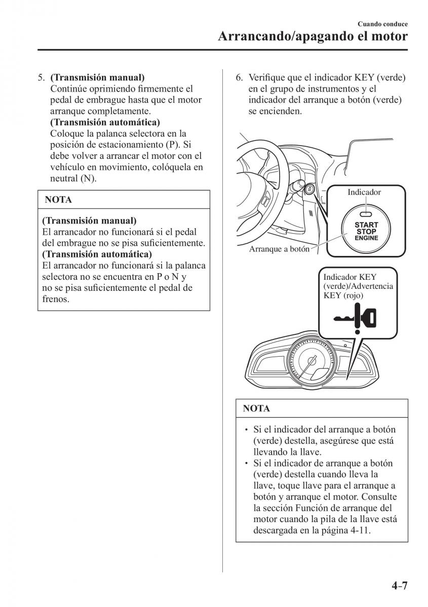 Mazda 3 III manual del propietario / page 167