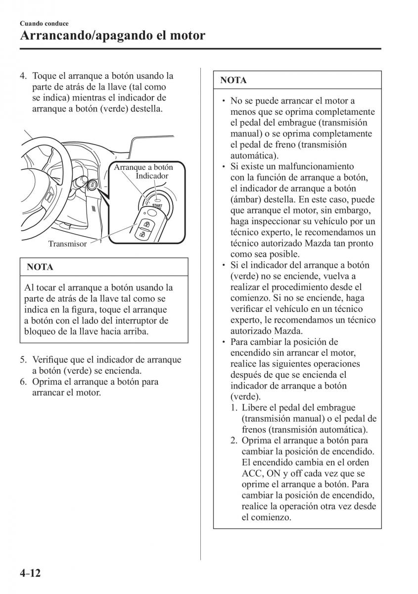 Mazda 3 III manual del propietario / page 172