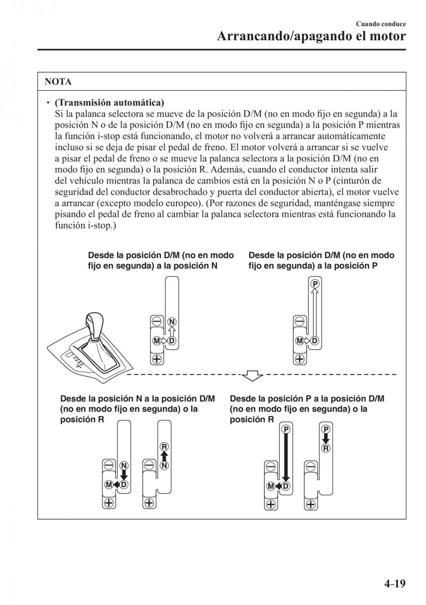 Mazda 3 III manual del propietario / page 179