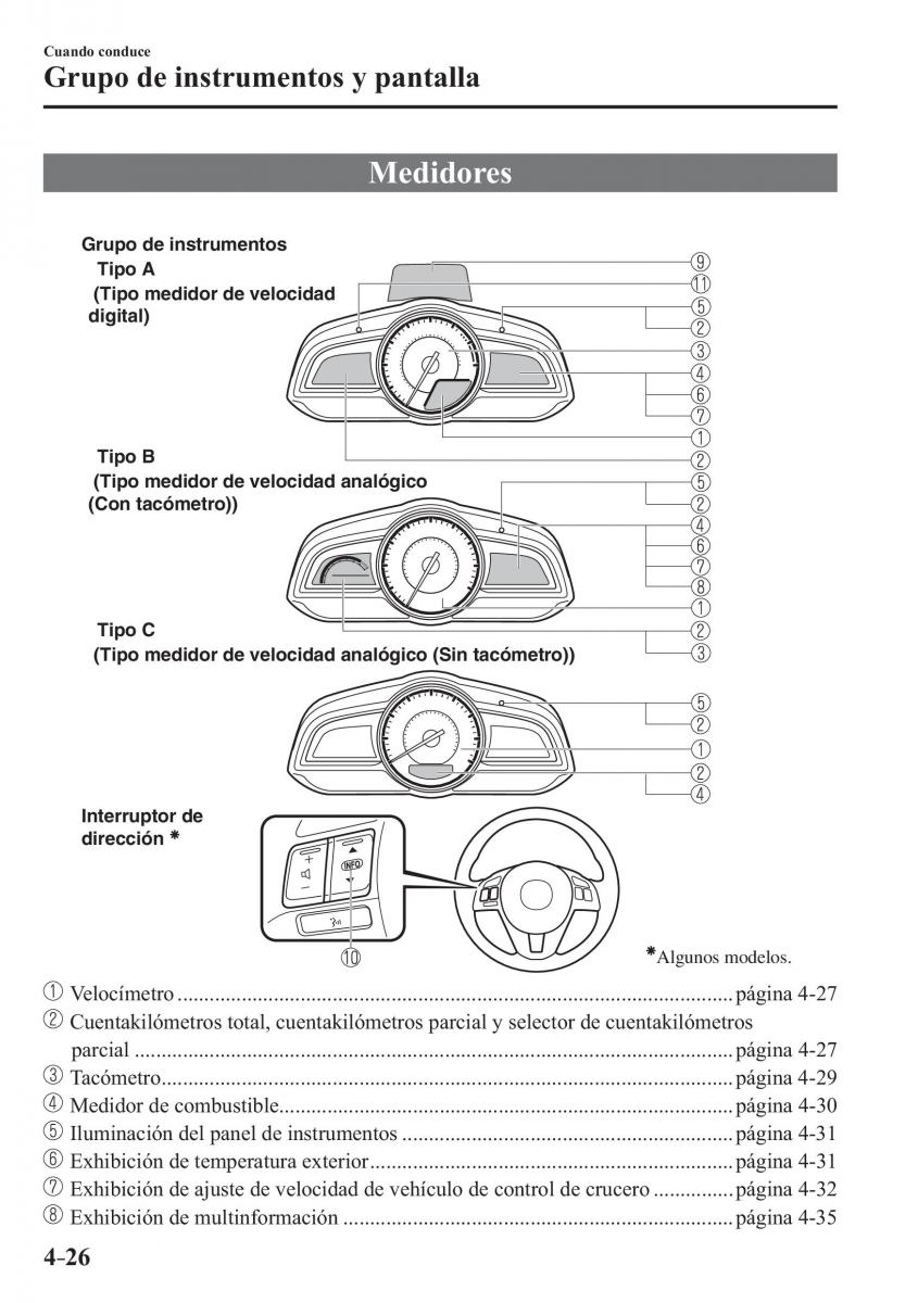 Mazda 3 III manual del propietario / page 186