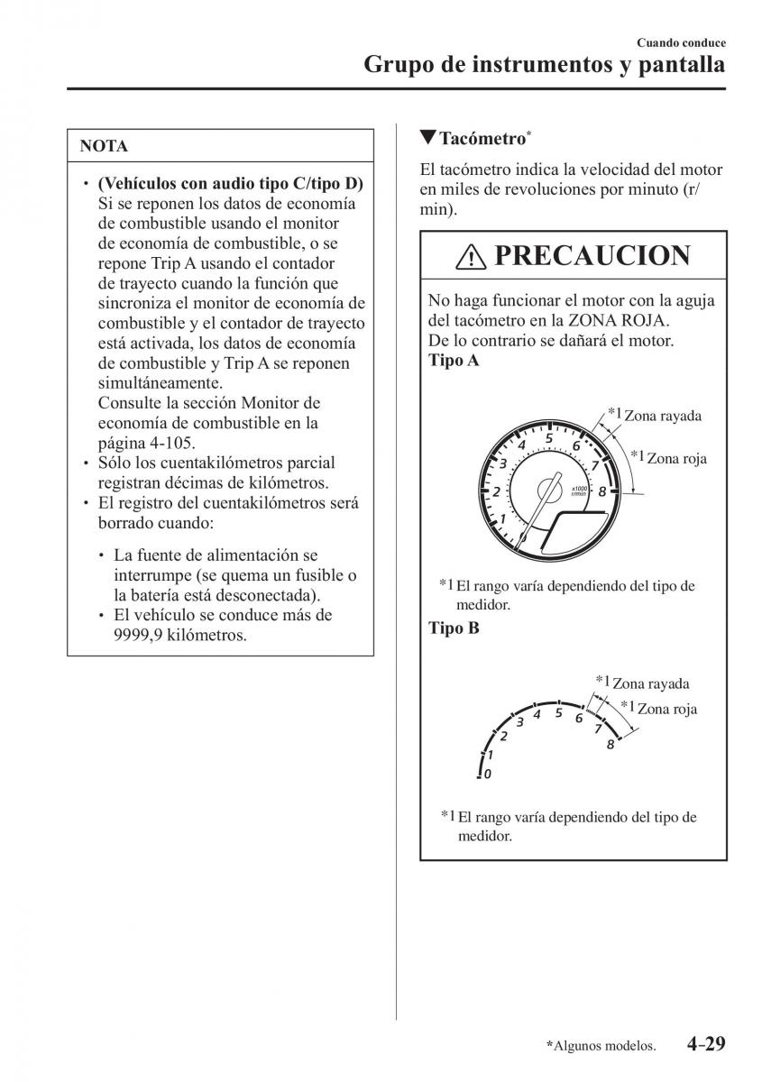 Mazda 3 III manual del propietario / page 189