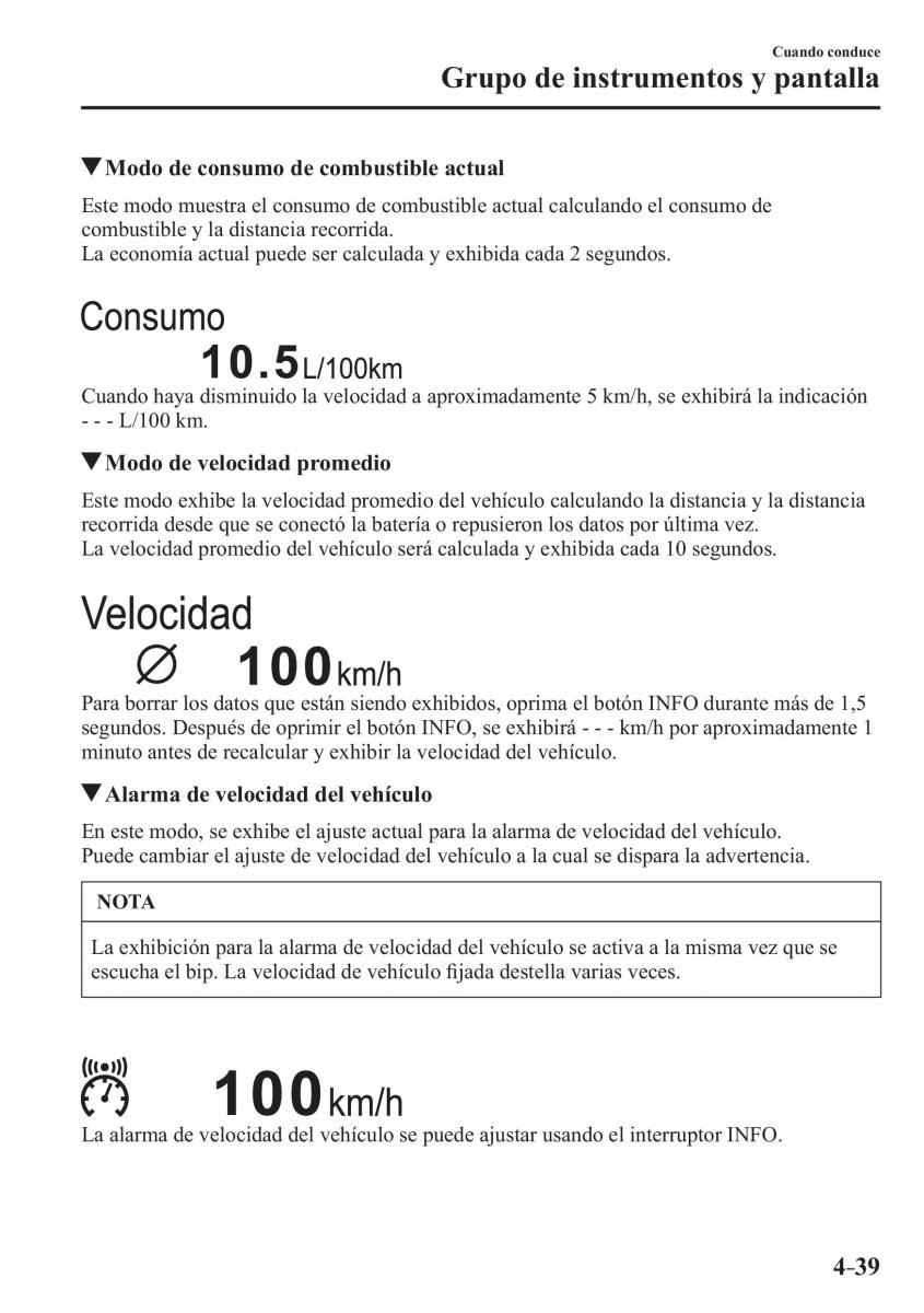 Mazda 3 III manual del propietario / page 199