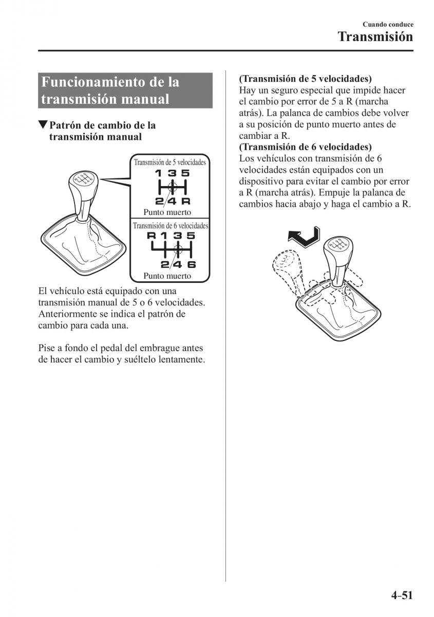 Mazda 3 III manual del propietario / page 211