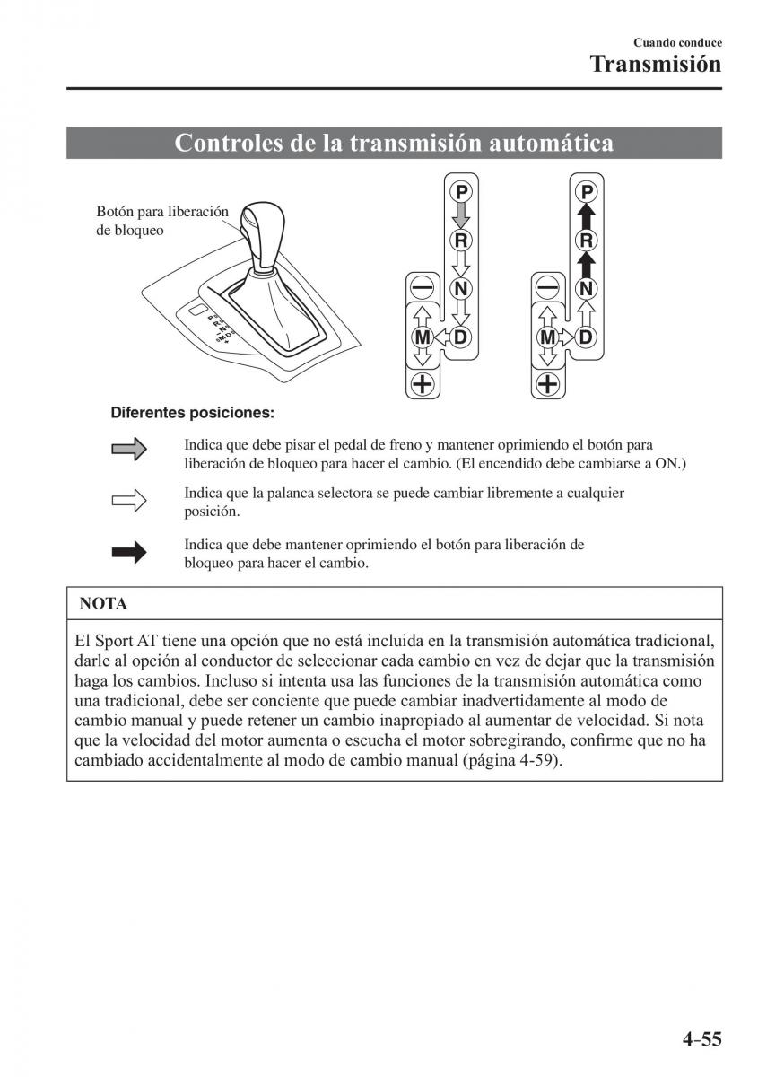 Mazda 3 III manual del propietario / page 215