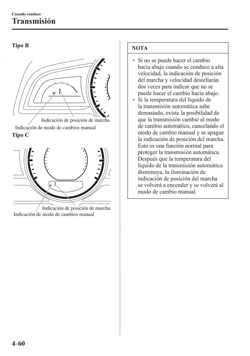 Mazda 3 III manual del propietario / page 220