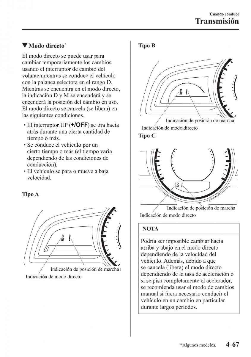 Mazda 3 III manual del propietario / page 227