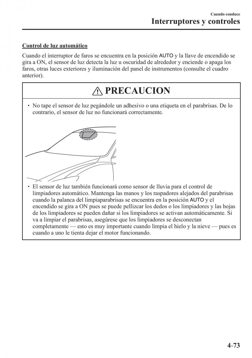 Mazda 3 III manual del propietario / page 233