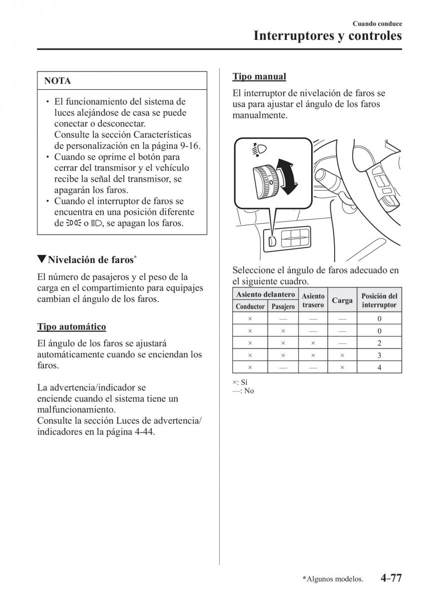 Mazda 3 III manual del propietario / page 237