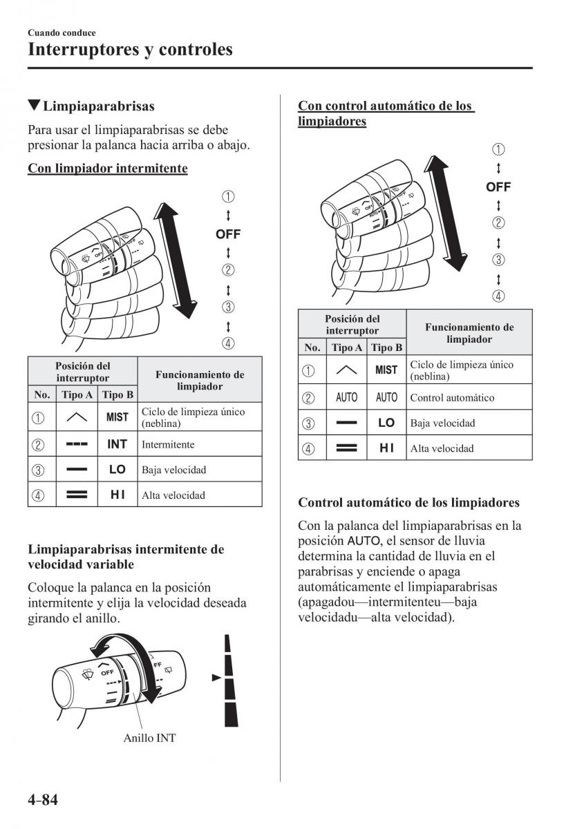 Mazda 3 III manual del propietario / page 244