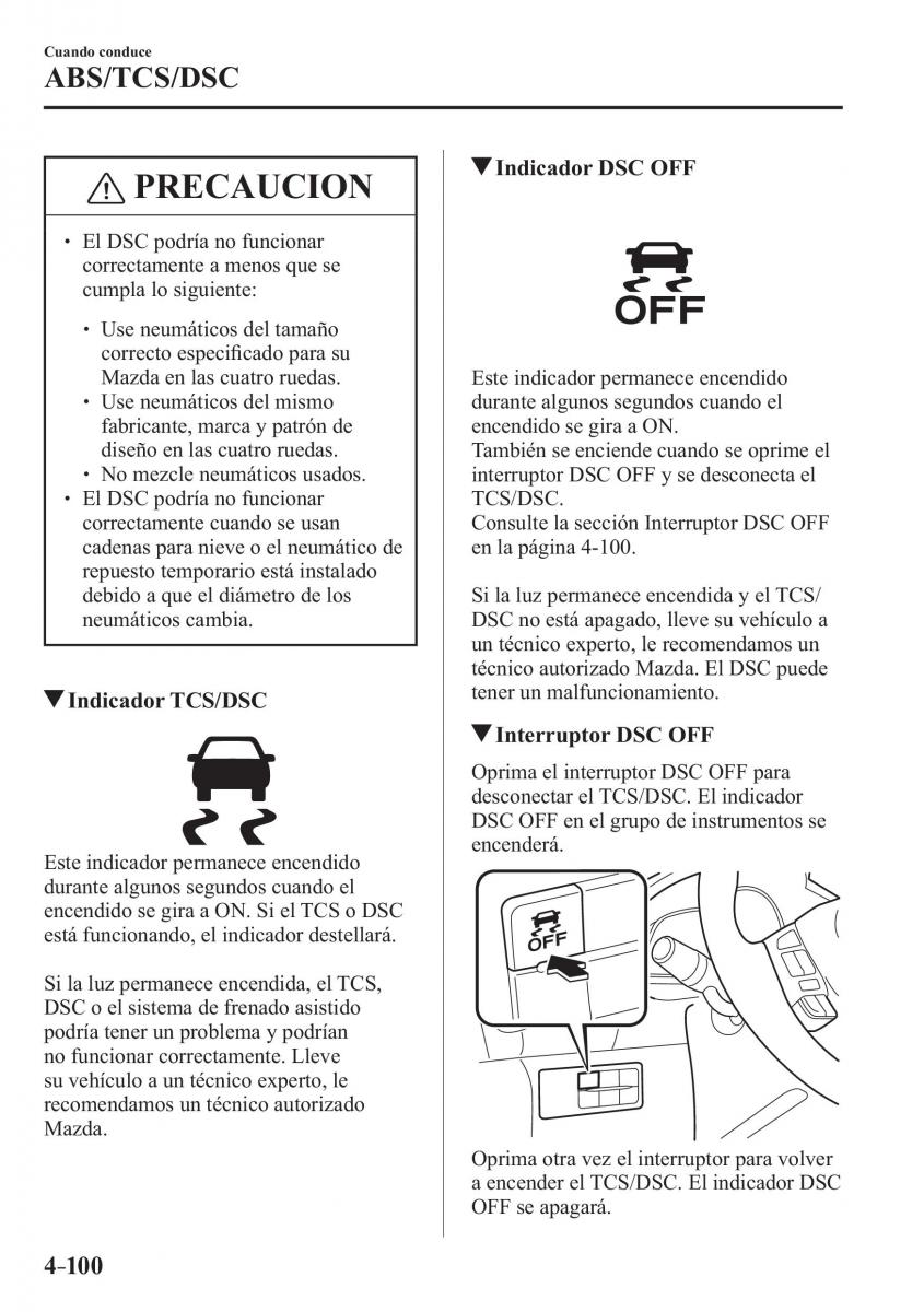 Mazda 3 III manual del propietario / page 260