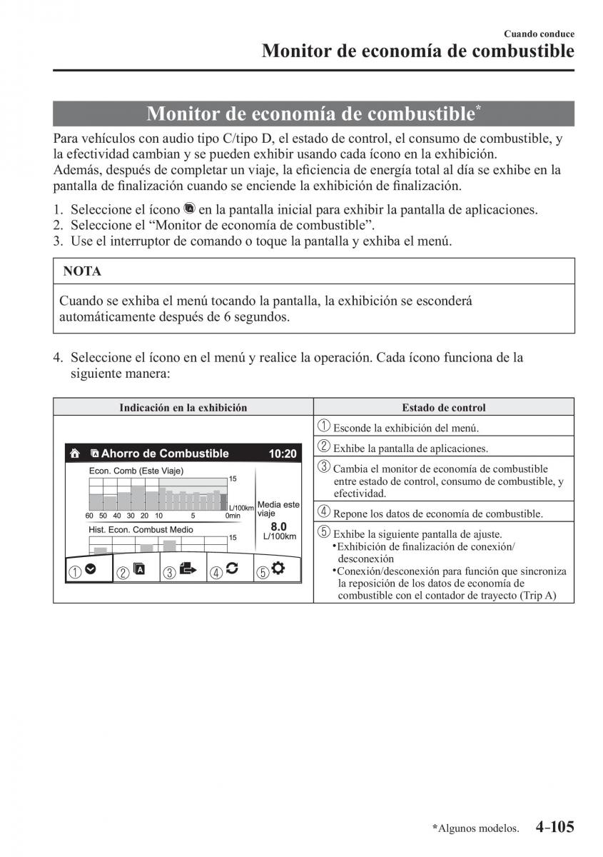 Mazda 3 III manual del propietario / page 265