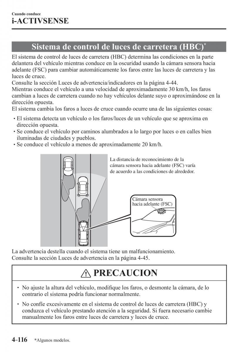 Mazda 3 III manual del propietario / page 276