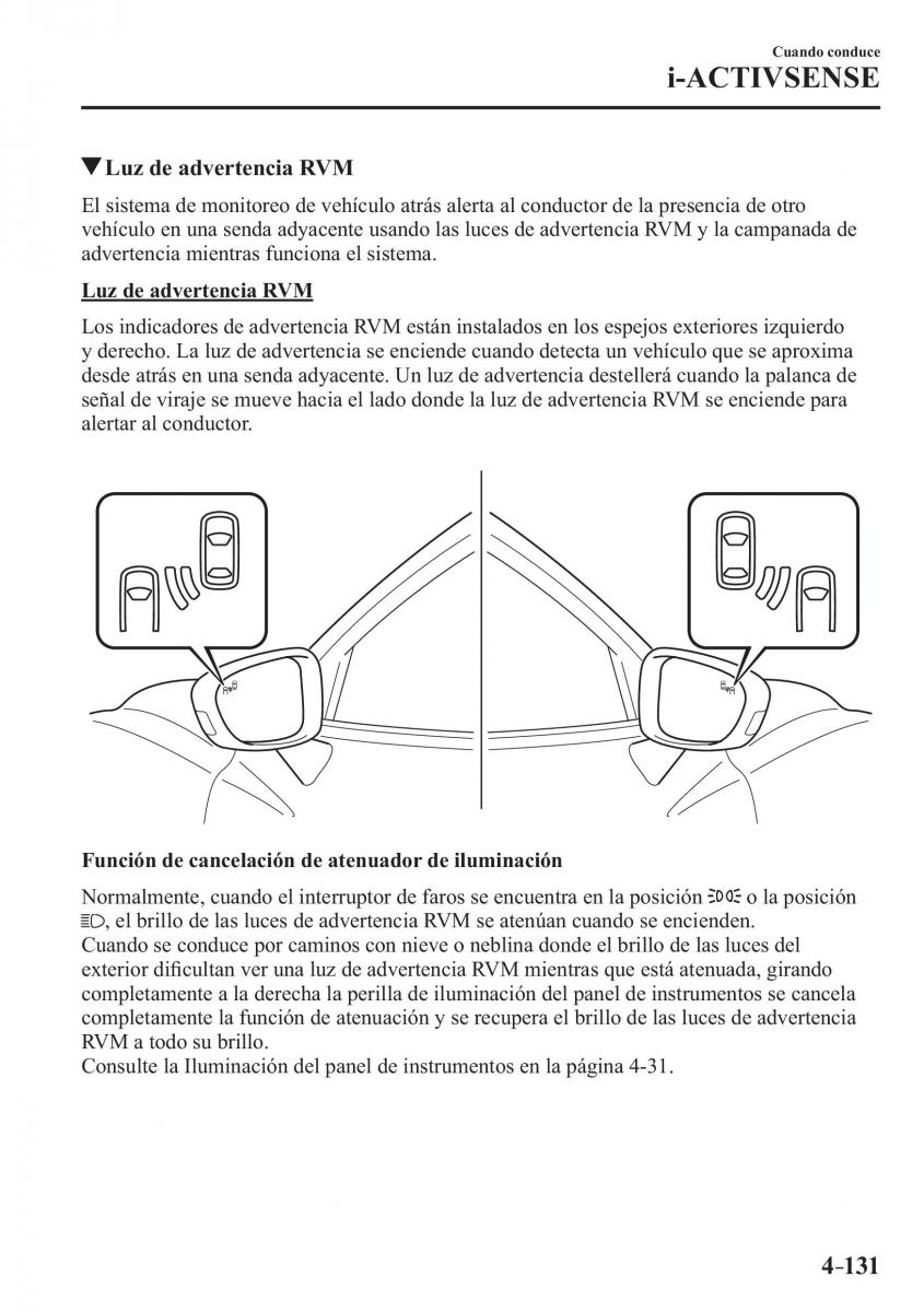 Mazda 3 III manual del propietario / page 291